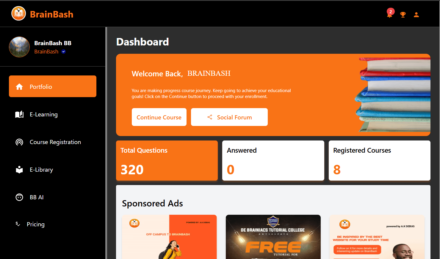 BrainBash Learning Engine screenshot preview